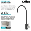 KRAUS Purita 100% Lead-Free Kitchen Water Filter Faucet in Spot Free Stainless & Matte Black