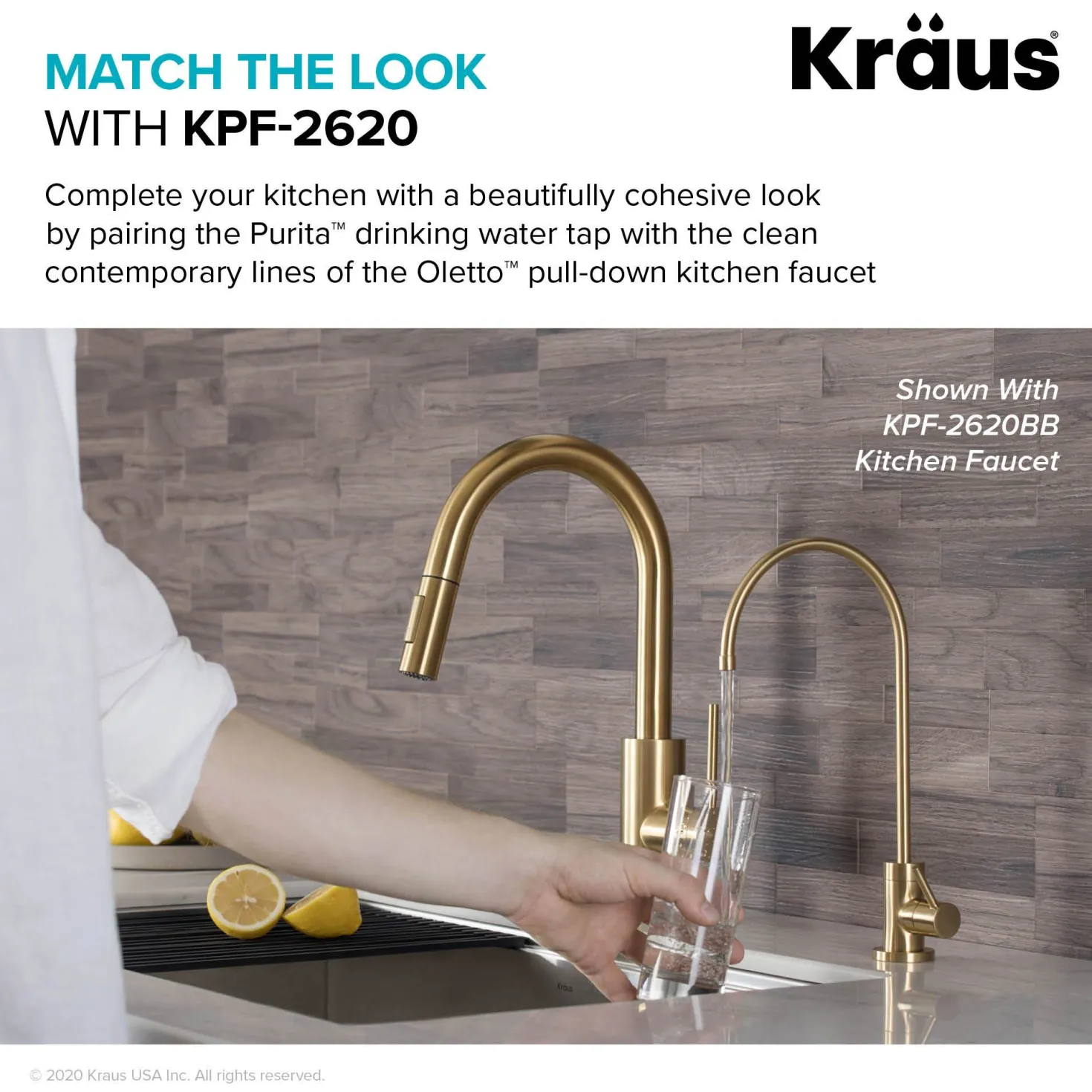KRAUS Purita 100% Lead-Free Kitchen Water Filter Faucet in Matte Black
