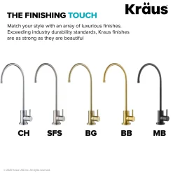 KRAUS Purita 100% Lead-Free Kitchen Water Filter Faucet in Brushed Brass