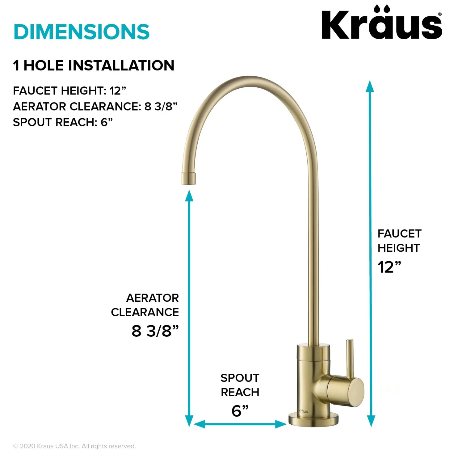 KRAUS Purita 100% Lead-Free Kitchen Water Filter Faucet in Spot Free Antique Champagne Bronze