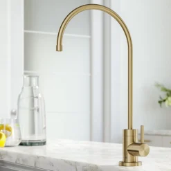 KRAUS Purita 100% Lead-Free Kitchen Water Filter Faucet in Spot Free Antique Champagne Bronze