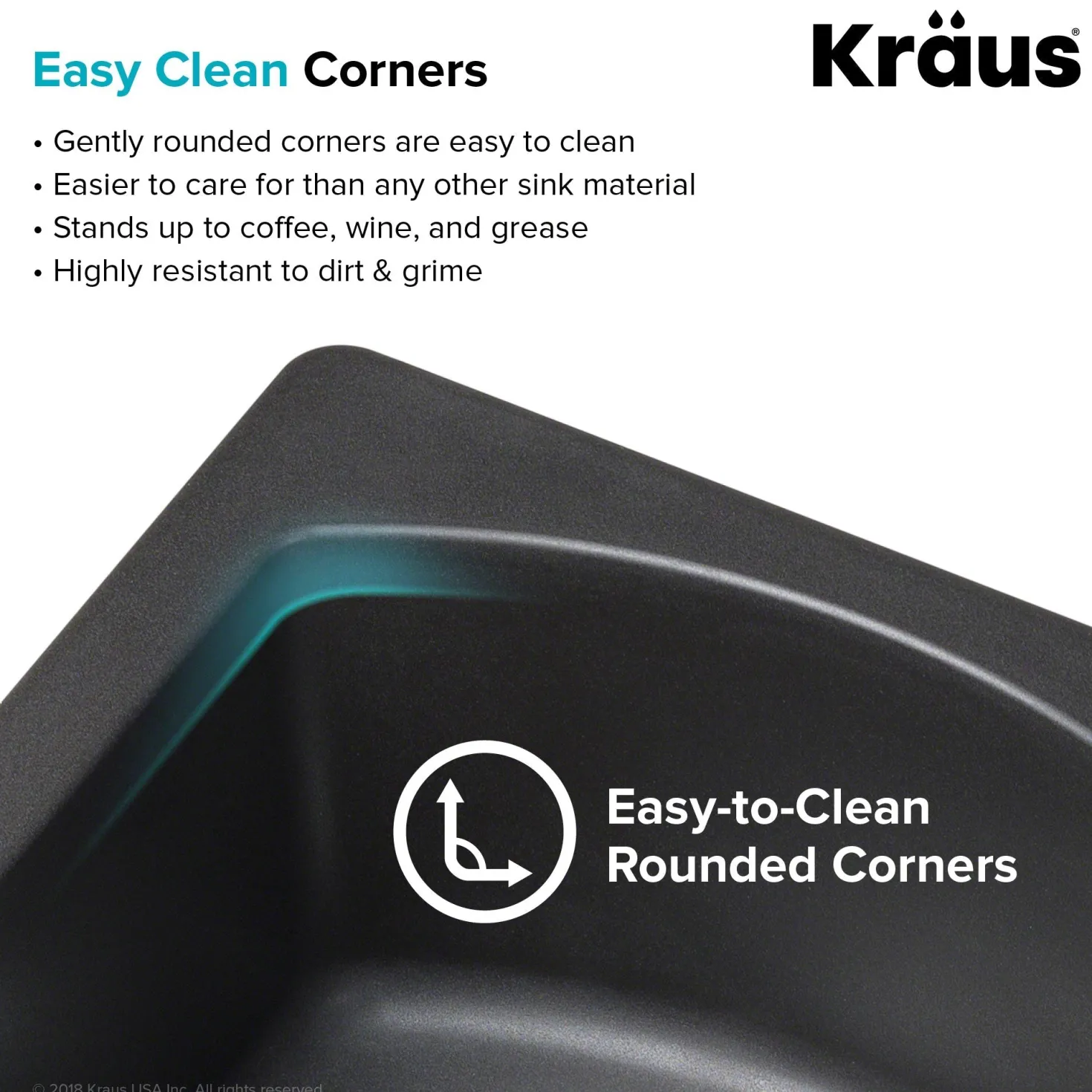 KRAUS Quarza 33" Grey Dual Mount 60/40 Double Bowl Granite Kitchen Sink