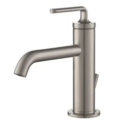 KRAUS Ramus Single Handle Bathroom Sink Faucet with Lift Rod Drain in Spot Free Stainless Steel