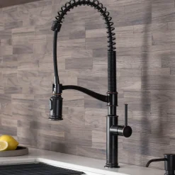 KRAUS Sellette Commercial Style Pull-Down Kitchen Faucet in Oil Rubbed Bronze