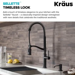 KRAUS Sellette Commercial Style Pull-Down Kitchen Faucet in Oil Rubbed Bronze