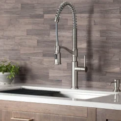KRAUS Sellette Commercial Style Pull-Down Kitchen Faucet in Spot Free Stainless Steel