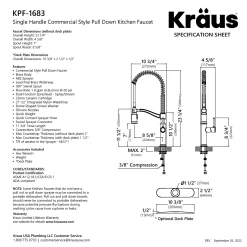 KRAUS Sellette Commercial Style Pull-Down Kitchen Faucet in Spot Free Stainless Steel