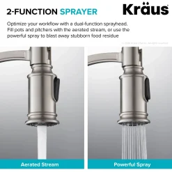 KRAUS Sellette Commercial Style Pull-Down Kitchen Faucet in Spot Free Stainless Steel