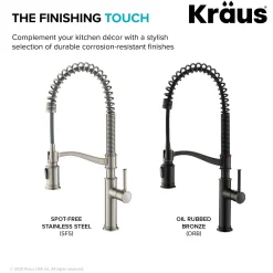 KRAUS Sellette Commercial Style Pull-Down Kitchen Faucet in Spot Free Stainless Steel