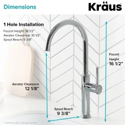 KRAUS Sellette Kitchen Bar Faucet in Chrome