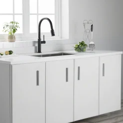 KRAUS Sellette Single Handle Pull Down Kitchen Faucet with Dual Function Sprayhead in Oil Rubbed Bronze