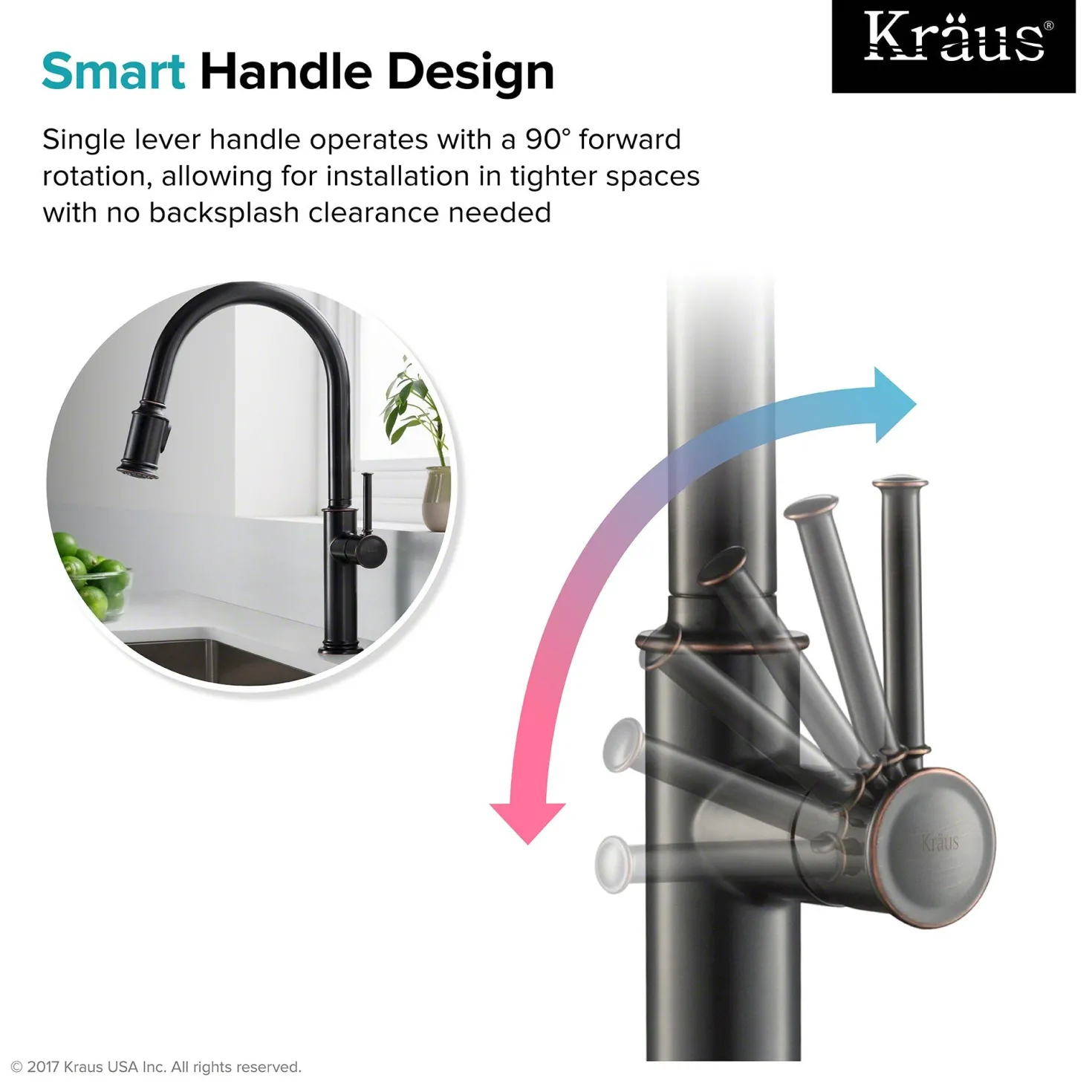 KRAUS Sellette Single Handle Pull Down Kitchen Faucet with Dual Function Sprayhead in Oil Rubbed Bronze