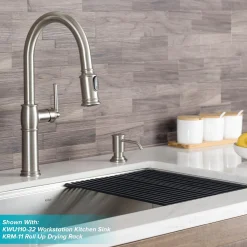 KRAUS Sellette Traditional Single Handle Pull-Down Kitchen Faucet in Spot Free Stainless Steel