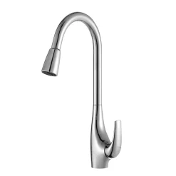 KRAUS Single-Handle High Arch Kitchen Faucet with Pull Down Dual-Function Sprayer in Chrome