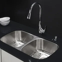 KRAUS Single-Handle High Arch Kitchen Faucet with Pull Down Dual-Function Sprayer in Chrome