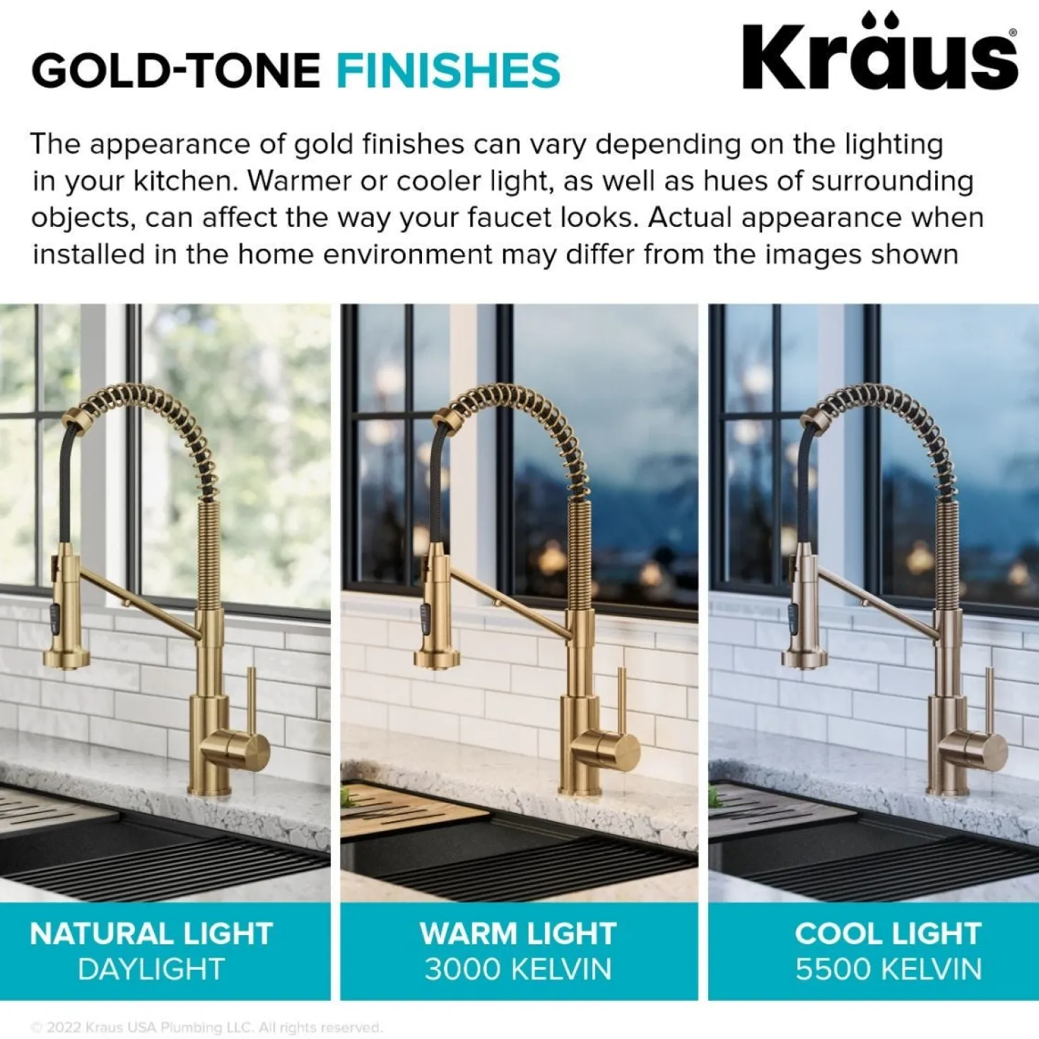 KRAUS Single Handle Kitchen Faucet with Integrated Dispenser for Water Filtration in Brushed Brass