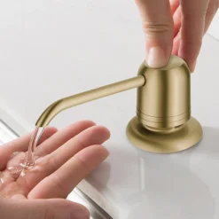 KRAUS Single Hole Kitchen Soap and Lotion Dispenser in Brushed Gold