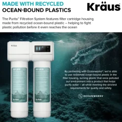 KRAUS 2-Stage Carbon Block Under-Sink Water Filtration System with Digital Display Monitor