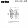 KRAUS Stainless Steel Bottom Grid with Protective Anti-Scratch Bumpers for KBU22 Kitchen Sink