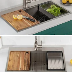 KRAUS Stainless Steel Colander for Workstation Kitchen Sink