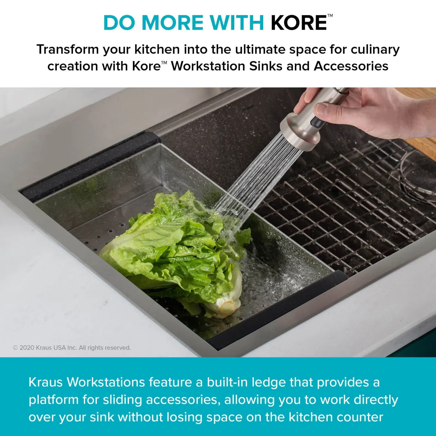 KRAUS Stainless Steel Colander for Workstation Kitchen Sink