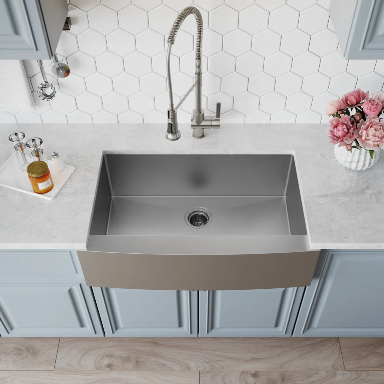 KRAUS Standart PRO 36" 16 Gauge Single Bowl Stainless Steel Farmhouse Kitchen Sink