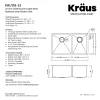 KRAUS Standart PRO 33" Undermount 60/40 Double Bowl Stainless Steel Kitchen Sink