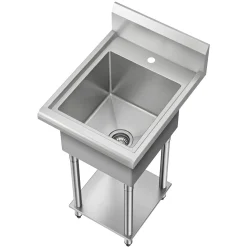 KRAUS Standart Pro 19” Wide Stainless Steel Laundry Utility Sink