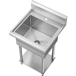 KRAUS Standart Pro 24” Wide Stainless Steel Laundry Utility Sink
