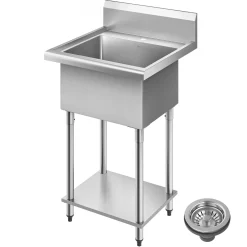 KRAUS Standart Pro 24” Wide Stainless Steel Laundry Utility Sink