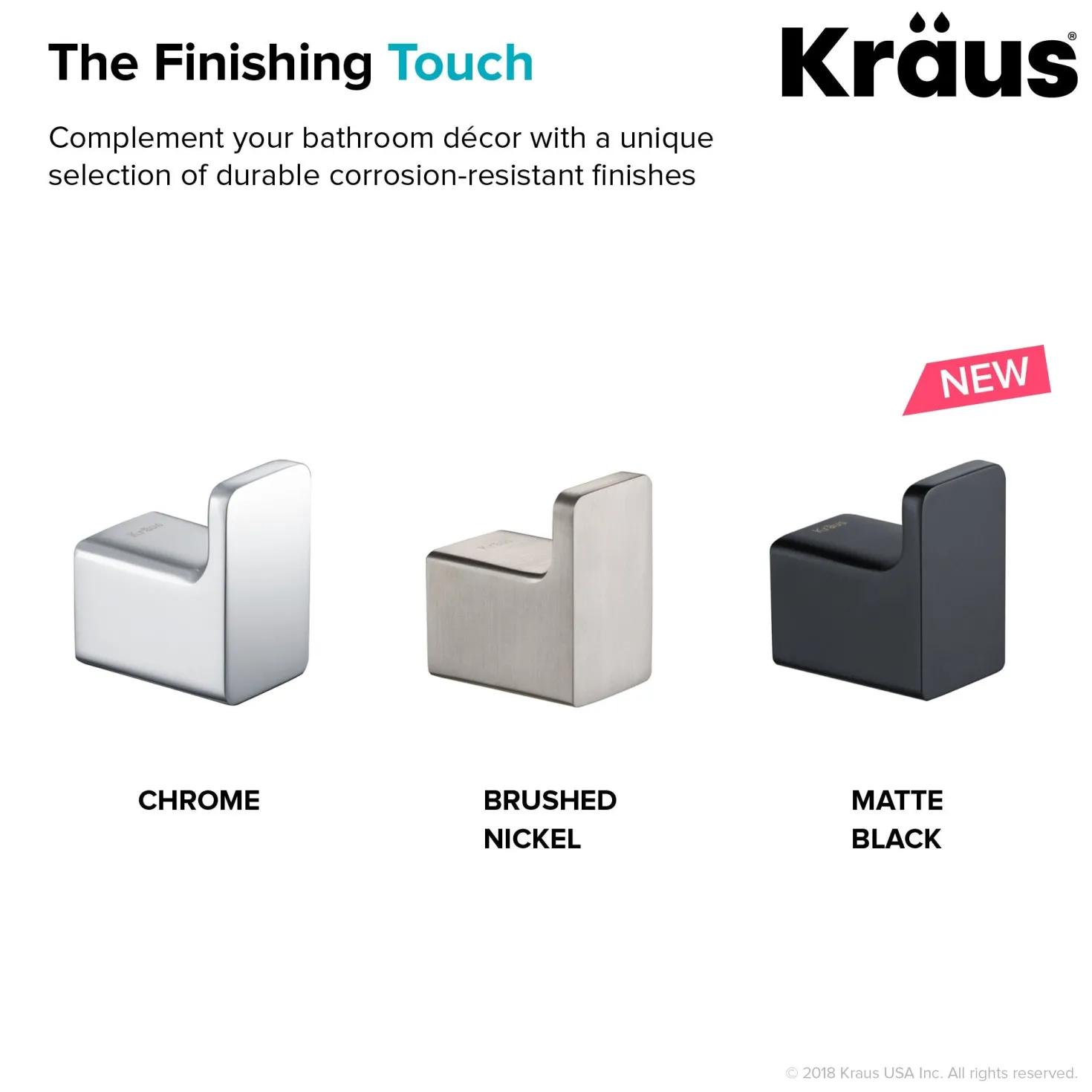 KRAUS Stelios Bathroom Robe and Towel Hook