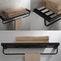 KRAUS Stelios Bathroom Shelf with Towel Bar