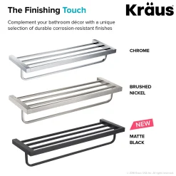 KRAUS Stelios Bathroom Shelf with Towel Bar