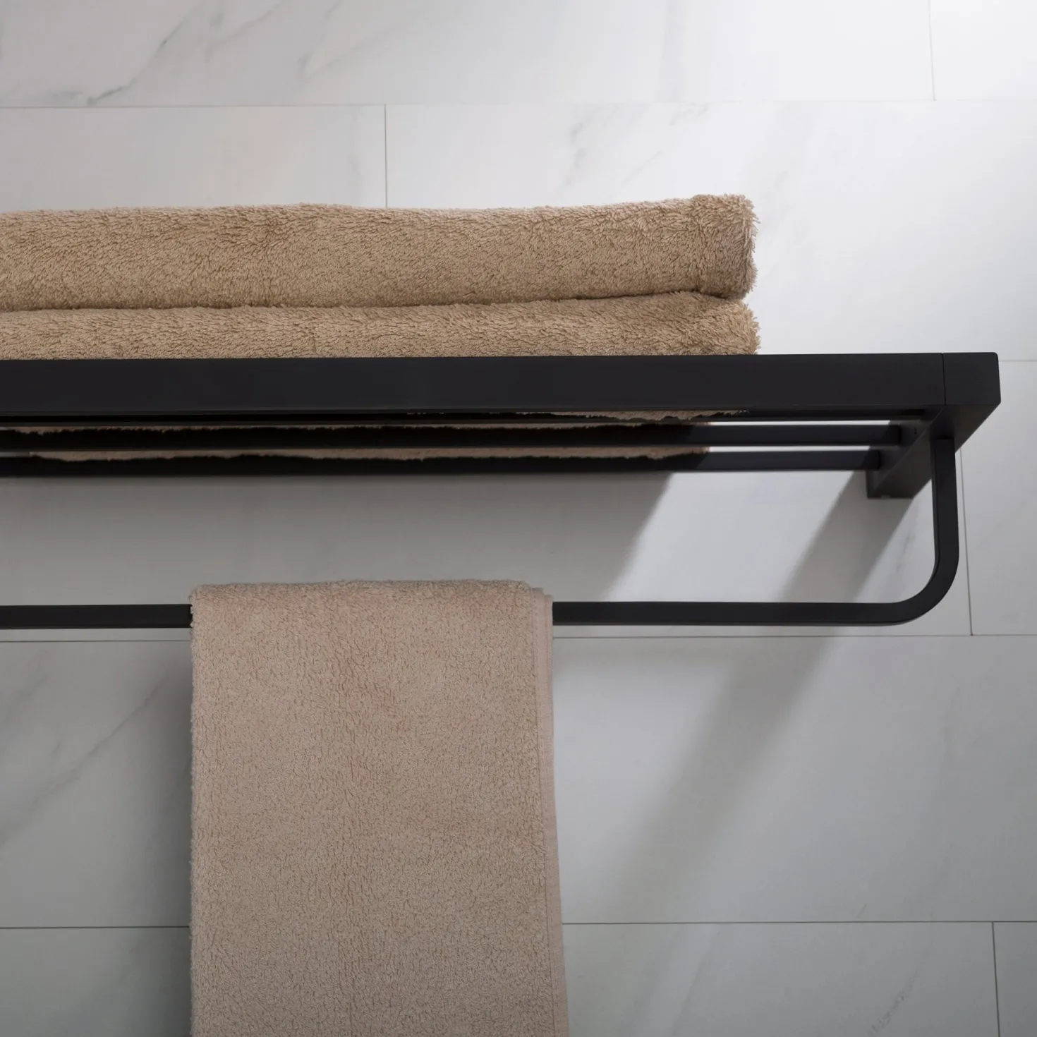 KRAUS Stelios Bathroom Shelf with Towel Bar