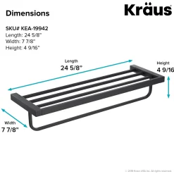 KRAUS Stelios Bathroom Shelf with Towel Bar