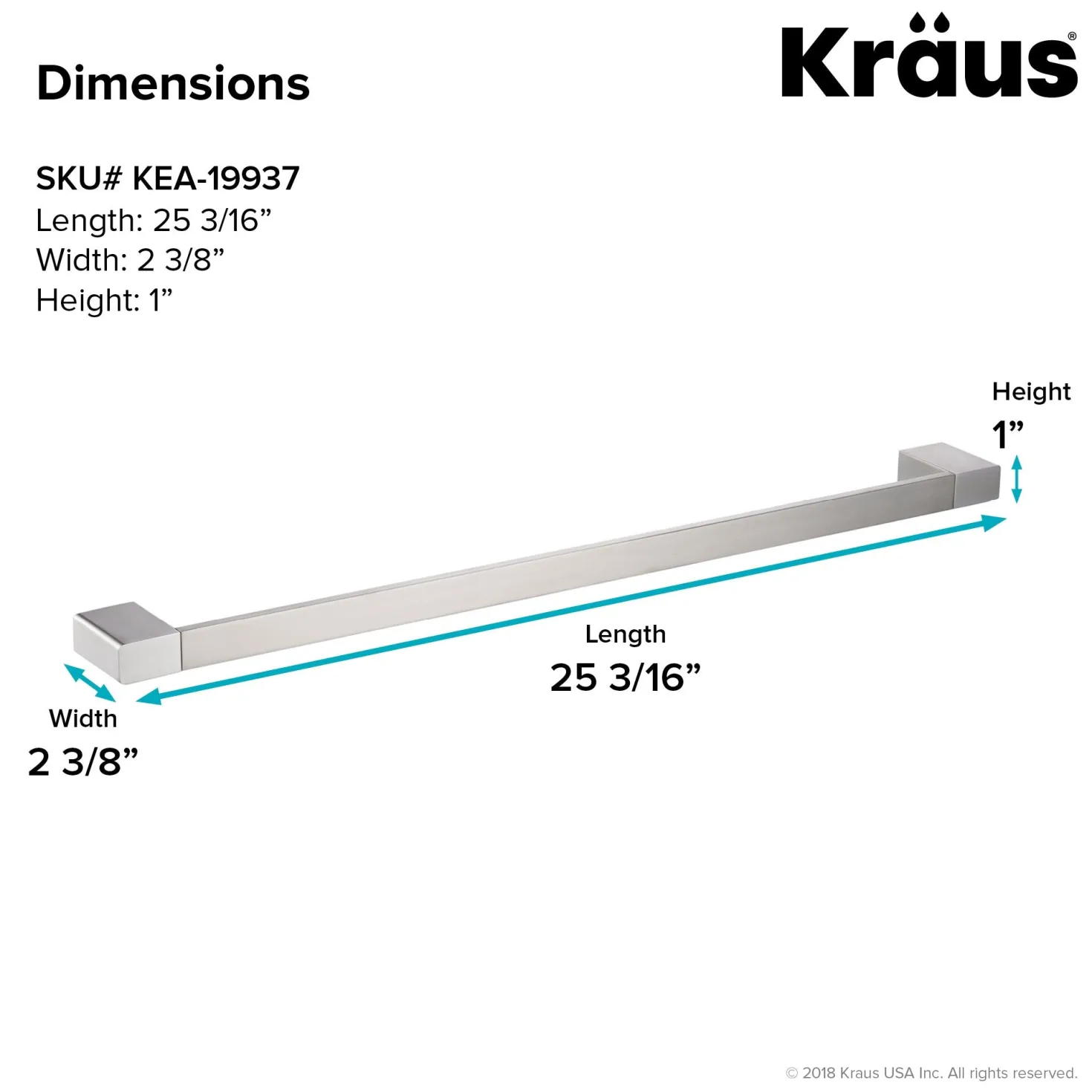 KRAUS Stelios 24-inch Bathroom Towel Bar