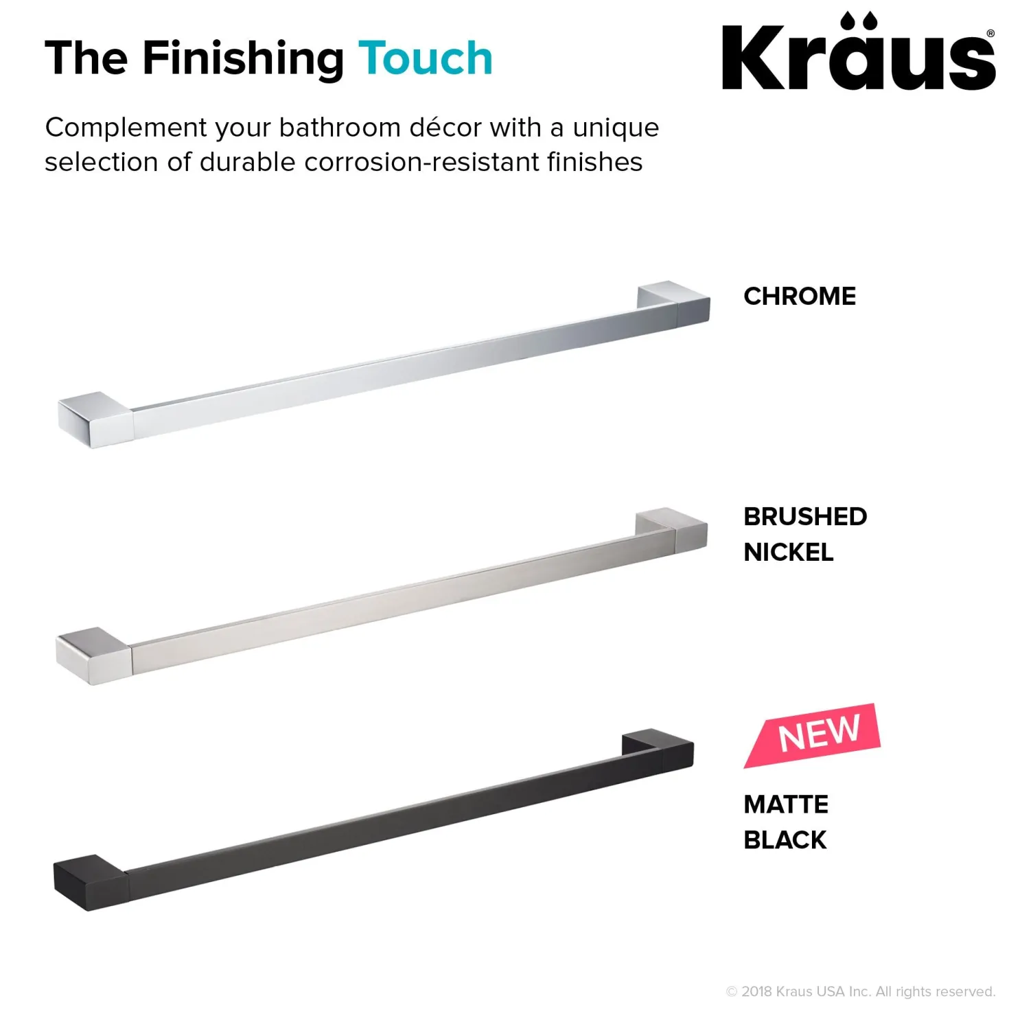 KRAUS Stelios 24-inch Bathroom Towel Bar