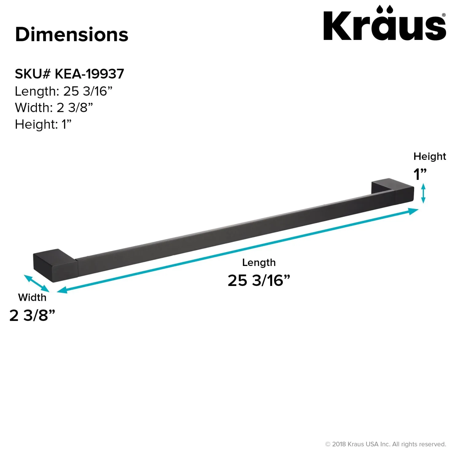 KRAUS Stelios 24-inch Bathroom Towel Bar