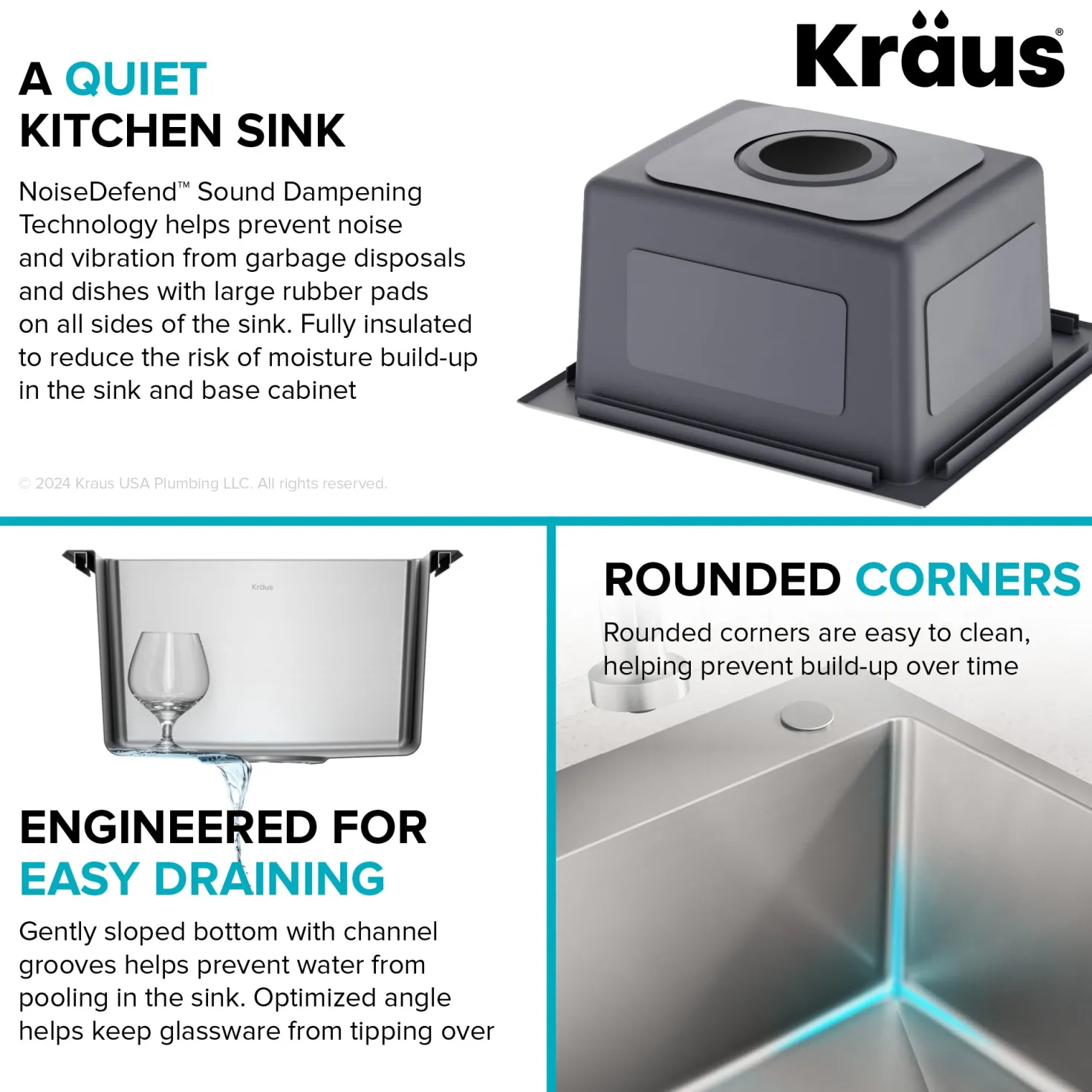 KRAUS 15” Topmount Single Bowl Stainless Steel Kitchen Bar Sink