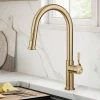 KRAUS Torak Single Handle Pull Down Kitchen Faucet in Brushed Brass