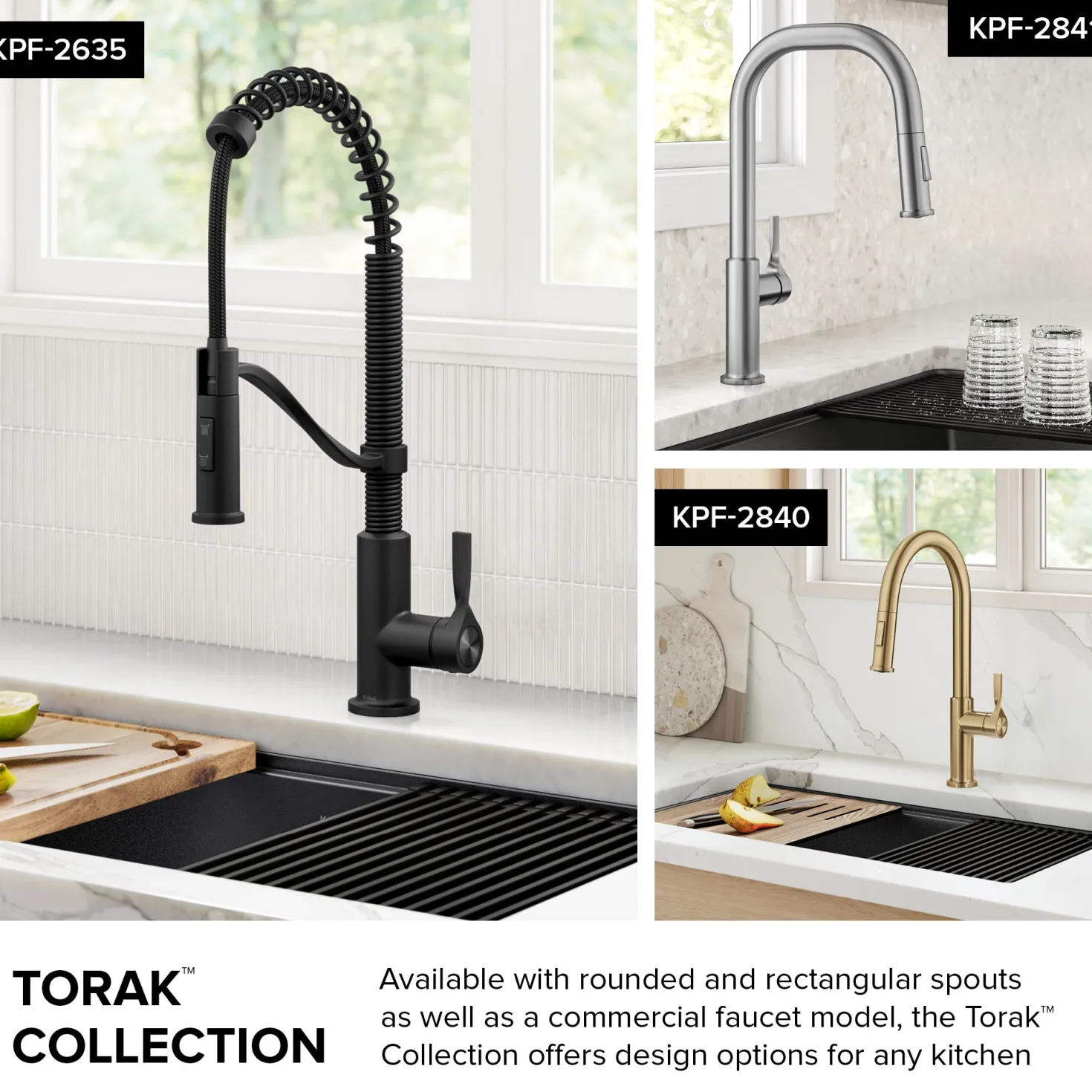 KRAUS Torak Single Handle Pull Down Kitchen Faucet in Brushed Brass