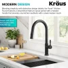 KRAUS Torak Single Handle Pull Down Kitchen Faucet in Matte Black