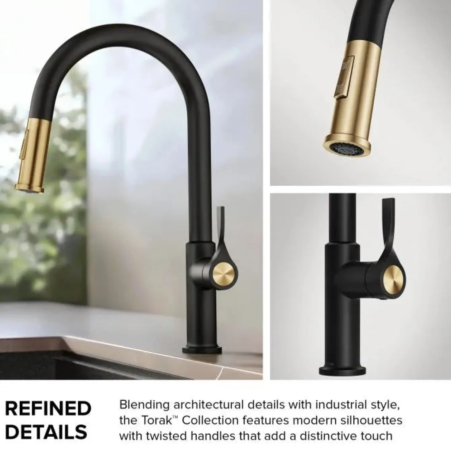 KRAUS Torak Single Handle Pull Down Kitchen Faucet in Matte Black