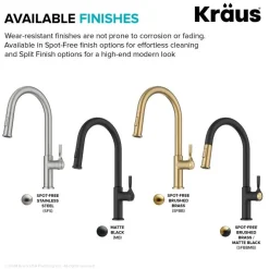 KRAUS Torak Single Handle Pull Down Kitchen Faucet in Matte Black