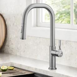 KRAUS Torak Single Handle Pull Down Kitchen Faucet in Spot-Free Stainless