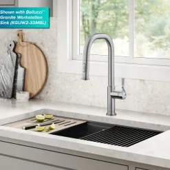 KRAUS Torak Single Handle Pull Down Kitchen Faucet in Spot-Free Stainless