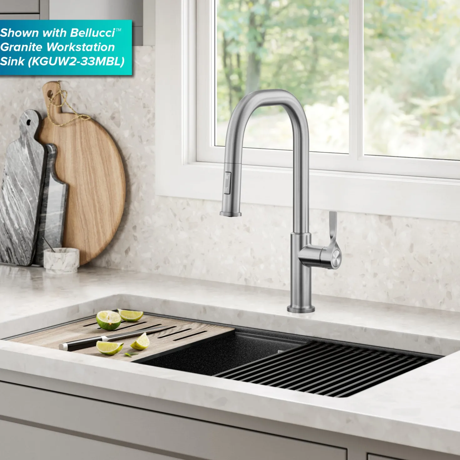 KRAUS Torak Single Handle Pull Down Kitchen Faucet in Spot-Free Stainless