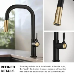 KRAUS Torak Single Handle Pull Down Kitchen Faucet in Spot-Free Stainless