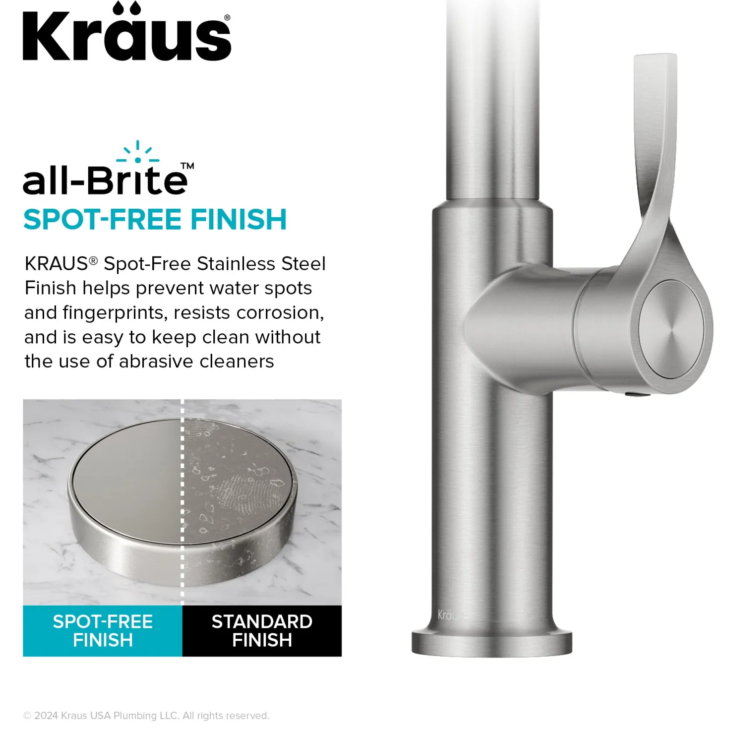 KRAUS Torak Single Handle Pull Down Kitchen Faucet in Spot-Free Stainless