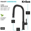 KRAUS Torak Single Handle Pull Down Kitchen Faucet in Matte Black